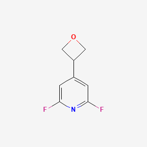 molecular formula C8H7F2NO B8692954 2,6-Difluoro-4-(oxetan-3-yl)pyridine 