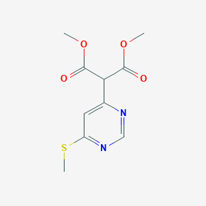 molecular formula C10H12N2O4S B8693040 Dimethyl 2-(6-(methylthio)pyrimidin-4-yl)malonate 