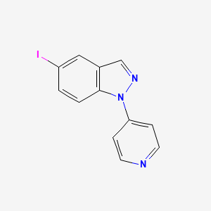 molecular formula C12H8IN3 B8693071 5-Iodo-1-(4-pyridyl)-1H-indazole 