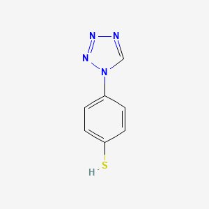 molecular formula C7H6N4S B8693083 4-(1H-tetrazol-1-yl)benzenethiol CAS No. 58738-18-4