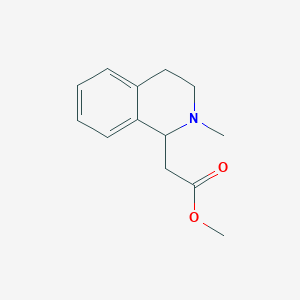 molecular formula C13H17NO2 B8693093 Methyl 2-(2-methyl-1,2,3,4-tetrahydroisoquinolin-1-yl)acetate 