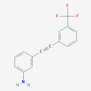 molecular formula C15H10F3N B8693120 3-[[3-(Trifluoromethyl)phenyl]ethynyl]aniline CAS No. 138781-90-5
