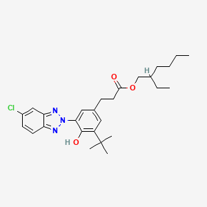 molecular formula C27H36ClN3O3 B8693161 Benzenepropanoic acid, 3-(5-chloro-2H-benzotriazol-2-yl)-5-(1,1-dimethylethyl)-4-hydroxy-, 2-ethylhexyl ester CAS No. 83044-90-0