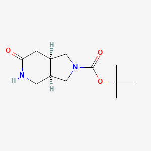 molecular formula C12H20N2O3 B8693165 cis-tert-butyl 6-oxohexahydro-1H-pyrrolo[3,4-c]pyridine-2(3H)-carboxylate 