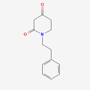molecular formula C13H15NO2 B8693185 2,4-Piperidinedione, 1-(2-phenylethyl)- CAS No. 99539-57-8