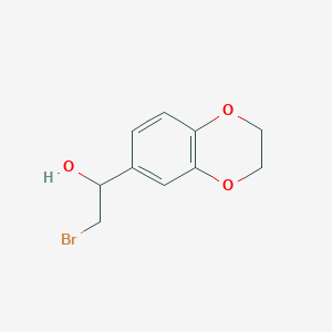 molecular formula C10H11BrO3 B8693229 2-Bromo-1-(2,3-dihydro-1,4-benzodioxin-6-yl)ethan-1-ol 