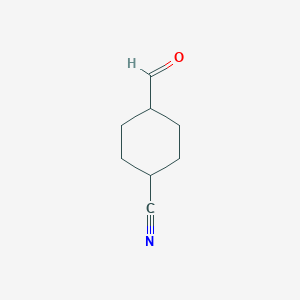 molecular formula C8H11NO B8693264 trans-4-Formylcyclohexanecarbonitrile 