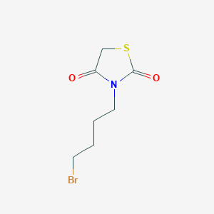 molecular formula C7H10BrNO2S B8693269 3-(4-Bromobutyl)-1,3-thiazolidine-2,4-dione CAS No. 85073-21-8