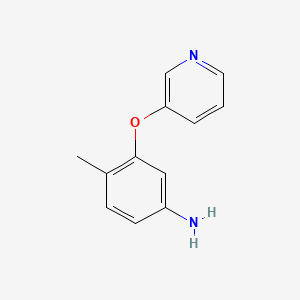 molecular formula C12H12N2O B8693271 4-Methyl-3-(pyridin-3-yloxy)benzenamine 