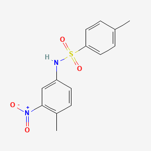 molecular formula C14H14N2O4S B8693283 4-methyl-N-(4-methyl-3-nitrophenyl)benzenesulfonamide CAS No. 6390-24-5