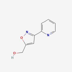molecular formula C9H8N2O2 B8693320 3-(2-Pyridinyl)-5-isoxazolemethanol 