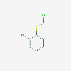 molecular formula C7H6BrClS B8693332 1-Bromo-2-[(chloromethyl)sulfanyl]benzene CAS No. 54257-90-8