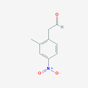 molecular formula C9H9NO3 B8693336 2-(2-Methyl-4-nitrophenyl)acetaldehyde 