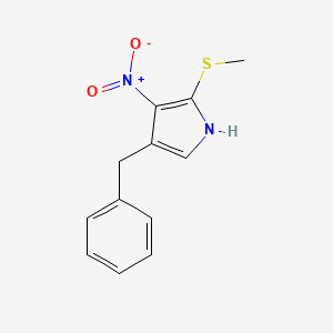 molecular formula C12H12N2O2S B8693351 4-Benzyl-2-(methylsulfanyl)-3-nitro-1H-pyrrole CAS No. 74188-73-1