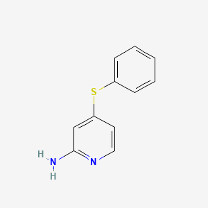 molecular formula C11H10N2S B8693362 2-Amino 4-phenylthio pyridine 