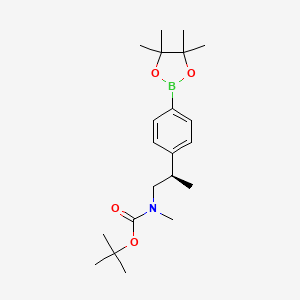 (R)-tert-butyl methyl(2-(4-(4,4,5,5-tetramethyl-1,3,2-dioxaborolan-2-yl)phenyl)propyl)carbamate