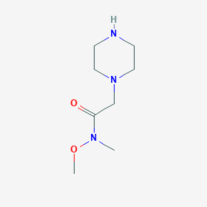 1-Piperazineacetamide,N-methoxy-N-methyl-(9CI)