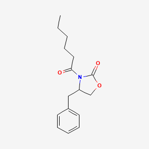 molecular formula C16H21NO3 B8693465 (S)-4-Benzyl-3-hexanoyloxazolidin-2-one 
