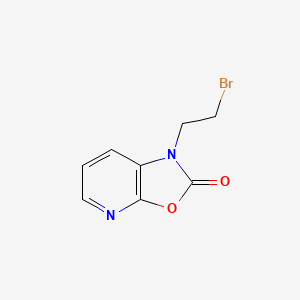 molecular formula C8H7BrN2O2 B8693481 1-(2-Bromoethyl)[1,3]oxazolo[5,4-b]pyridin-2(1H)-one CAS No. 142714-72-5