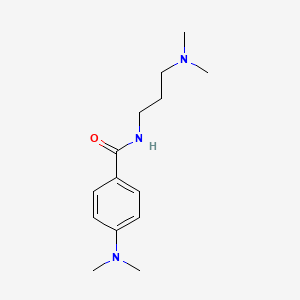 molecular formula C14H23N3O B8693554 4-(dimethylamino)-N-[3-(dimethylamino)propyl]benzamide 