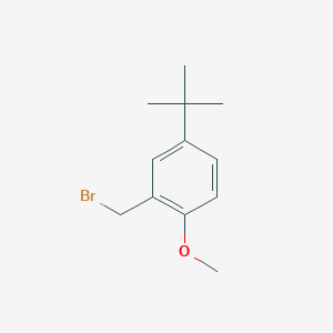 molecular formula C12H17BrO B8693569 2-Bromomethyl-4-tert-butyl-1-methoxybenzene 