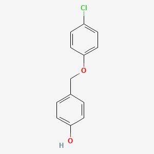 molecular formula C13H11ClO2 B8693672 4-p-Chlorophenoxymethyl-phenol 