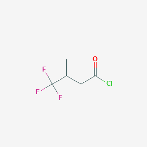 molecular formula C5H6ClF3O B8693726 4,4,4-Trifluoro-3-methylbutanoyl chloride 