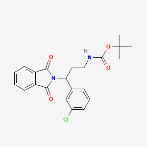 molecular formula C22H23ClN2O4 B8693754 [3-(3-Chloro-phenyl)-3-(1,3-dioxo-1,3-dihydro-isoindol-2-yl)-propyl]-carbamic acid tert-butyl ester 
