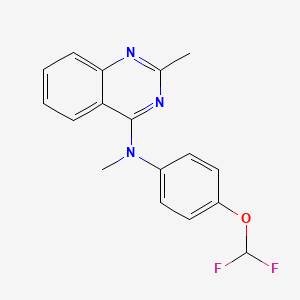 molecular formula C17H15F2N3O B8693761 4-Quinazolinamine, N-[4-(difluoromethoxy)phenyl]-N,2-dimethyl- CAS No. 827031-16-3