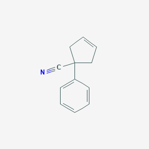 molecular formula C12H11N B8693767 4-Cyano-4-phenylcyclopentene 