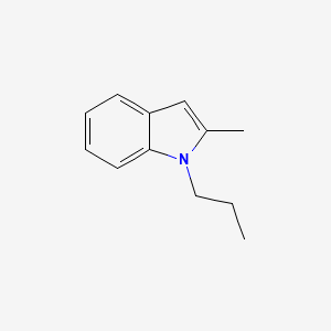 molecular formula C12H15N B8693774 1-n-Propyl-2-methylindole 
