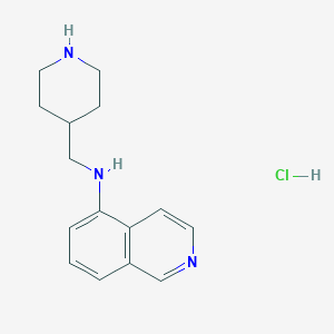 molecular formula C15H20ClN3 B8693802 N-(Piperidin-4-ylmethyl)isoquinolin-5-amine hydrochloride CAS No. 651307-07-2