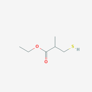 molecular formula C6H12O2S B8693826 Ethyl 3-mercapto-2-methylpropanoate 