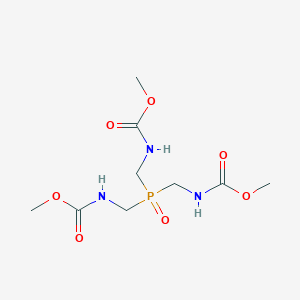 molecular formula C9H18N3O7P B8693838 methyl N-[bis[(methoxycarbonylamino)methyl]phosphorylmethyl]carbamate CAS No. 63833-13-6