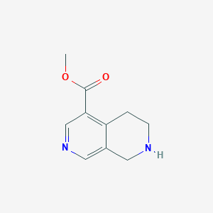 molecular formula C10H12N2O2 B8693912 5,6,7,8-Tetrahydro-[2,7]naphthyridine-4-carboxylic acid methyl ester 