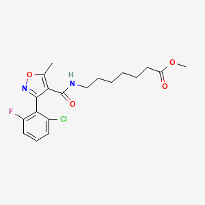 molecular formula C19H22ClFN2O4 B8693918 Methyl 7-{[3-(2-chloro-6-fluorophenyl)-5-methyl-1,2-oxazol-4-yl]formamido}heptanoate 