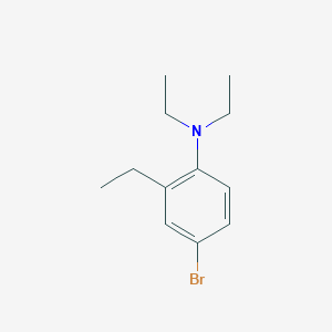 molecular formula C12H18BrN B8693950 4-bromo-N,N,2-triethylaniline 