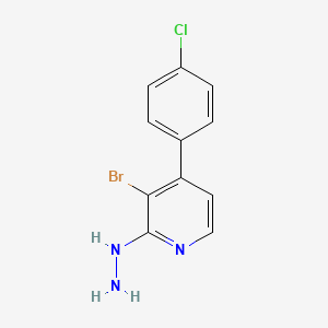 molecular formula C11H9BrClN3 B8693964 3-Bromo-4-(4-chlorophenyl)-2-hydrazinylpyridine CAS No. 917969-41-6