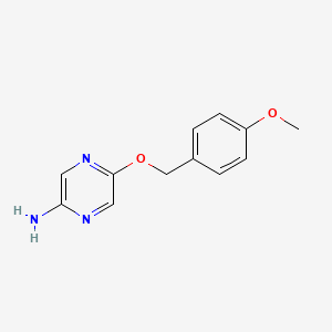 molecular formula C12H13N3O2 B8693980 5-(4-Methoxybenzyloxy)pyrazin-2-amine 