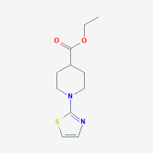 molecular formula C11H16N2O2S B8693988 Ethyl 1-(thiazol-2-yl)piperidine-4-carboxylate 
