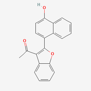 molecular formula C20H14O3 B8694063 1-[2-(4-Hydroxynaphthalen-1-yl)-1-benzofuran-3-yl]ethan-1-one CAS No. 61639-35-8