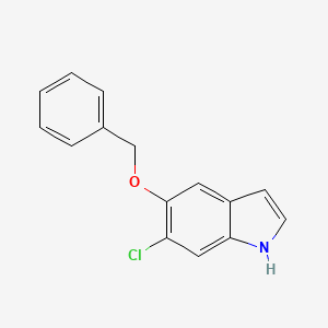 molecular formula C15H12ClNO B8694068 5-Benzyloxy-6-chloro-1H-indole 
