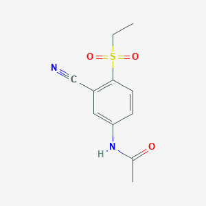 molecular formula C11H12N2O3S B8694116 N-(3-Cyano-4-(ethylsulfonyl)phenyl)acetamide CAS No. 918810-28-3