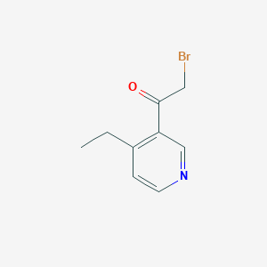 molecular formula C9H10BrNO B8694199 2-Bromo-1-(4-ethylpyridin-3-yl)ethanone 