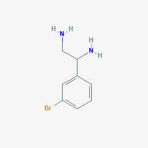 molecular formula C8H11BrN2 B8694292 1-(3-Bromophenyl)ethane-1,2-diamine CAS No. 69810-97-5