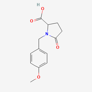 molecular formula C13H15NO4 B8694295 1-(4-Methoxybenzyl)-5-oxoproline CAS No. 116404-25-2