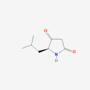 molecular formula C8H13NO2 B8694314 (5S)-5-(2-Methylpropyl)pyrrolidine-2,4-dione CAS No. 53618-00-1