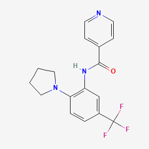 N-[2-(1-pyrrolidinyl)-5-(trifluoromethyl)phenyl]isonicotinamide