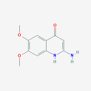 molecular formula C11H12N2O3 B8694372 2-Amino-6,7-dimethoxy-quinolin-4-ol 