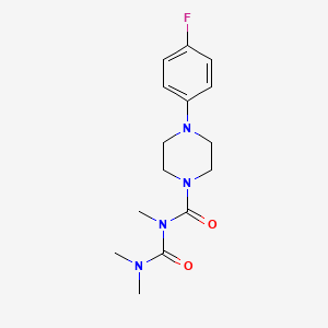molecular formula C15H21FN4O2 B8694381 1-(p-Fluorophenyl)-4-(2,4,4-trimethylallophanoyl)piperazine CAS No. 80712-25-0